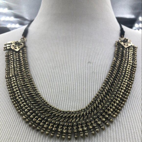 Afghan Vintage Choker Metal Necklace, Statement Choker, Traditional Handmade - Picture 1 of 9